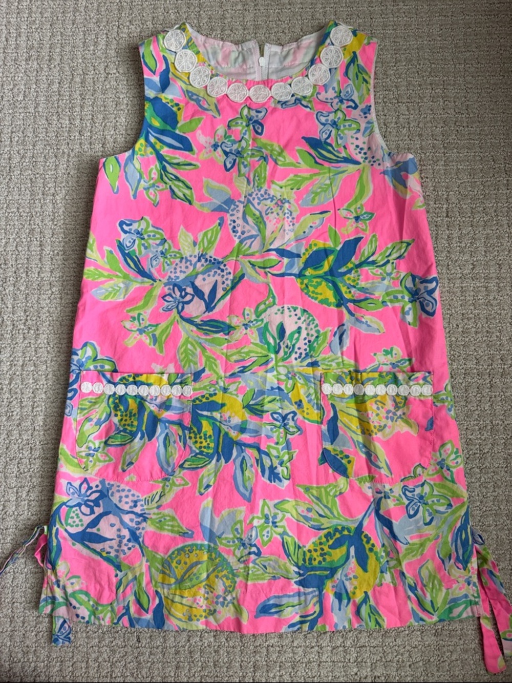 Lilly Pulitzer Pink Multicolor Floral Shift Dress for Girls